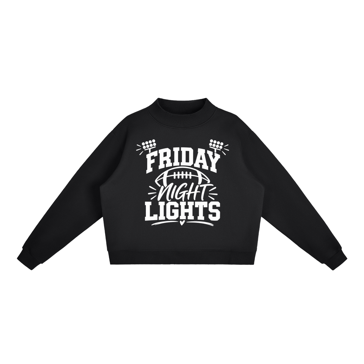 Friday Night Lights Essential Fleece Mock-Neck Crew Sweatshirt