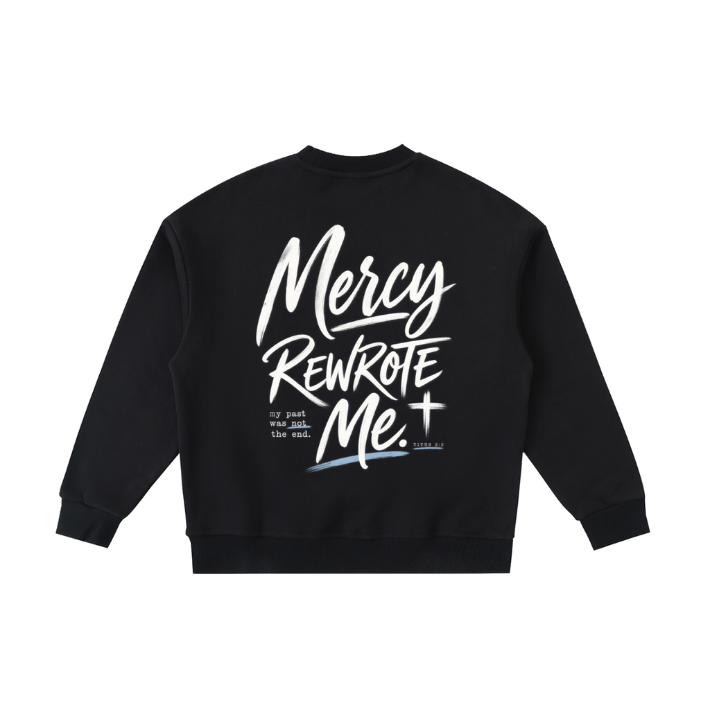 Mercy Rewrote Me Essential Fleece Kids' Crewneck Sweatshirt