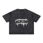 Discipleship Drip Mineral Wash Boxy Cotton T-Shirt