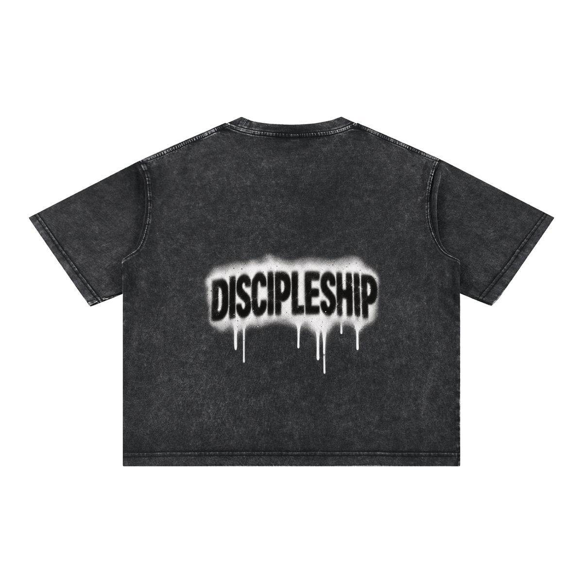 Discipleship Drip Mineral Wash Boxy Cotton T-Shirt