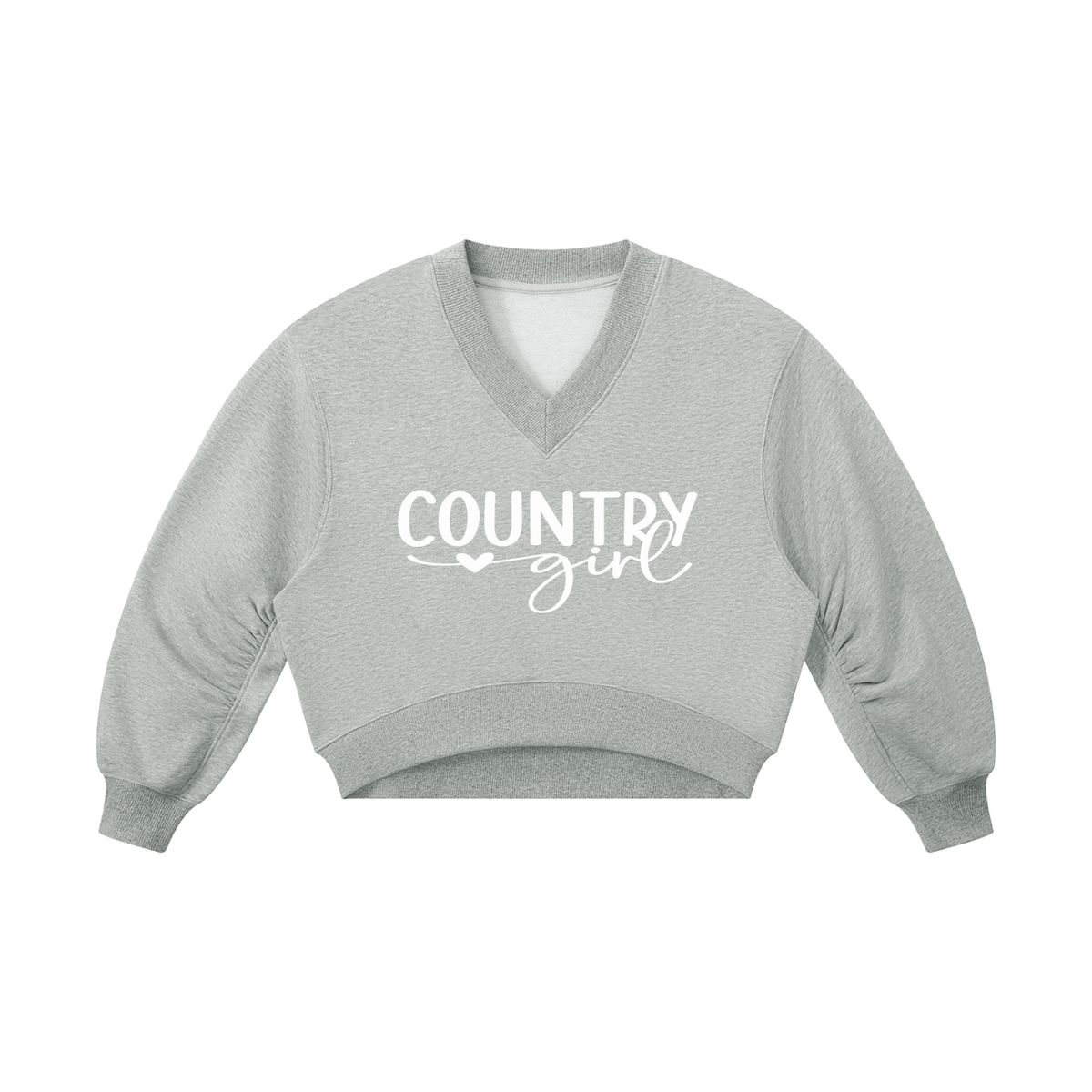 Country Girl Women’s Crop V-Neck Sweatshirt