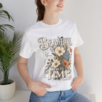 Beautiful In Its Time Floral Tee – Inspirational Vintage Flower Graphic T-Shirt