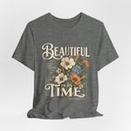 Beautiful In Its Time Floral Tee – Inspirational Vintage Flower Graphic T-Shirt
