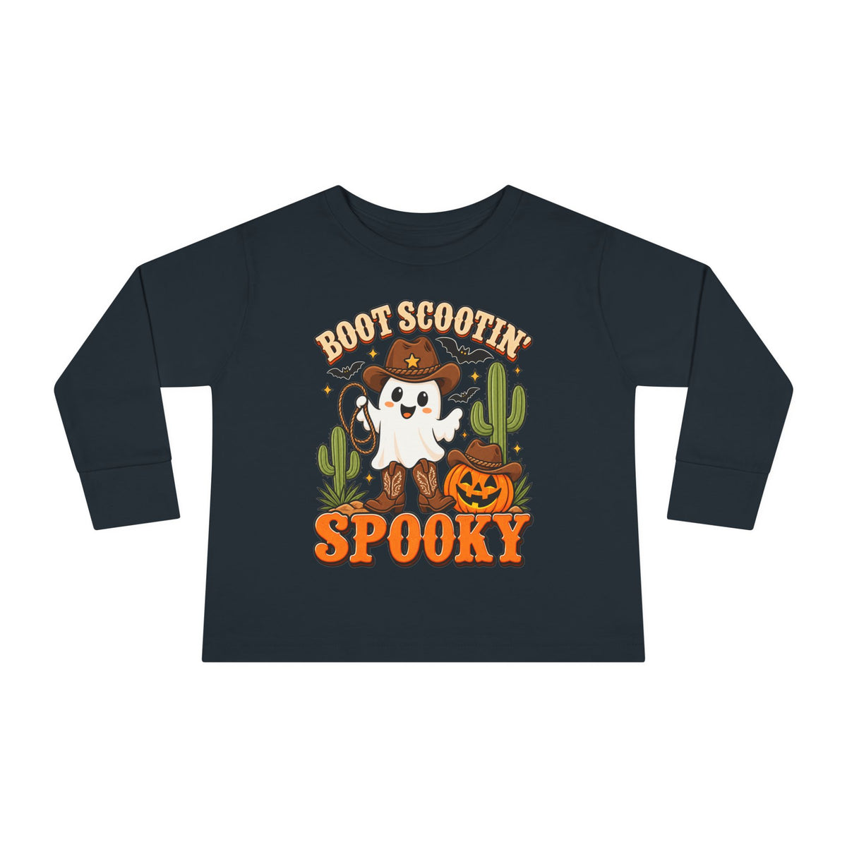 Boot Scootin Spooky Toddler Long Sleeve Tee