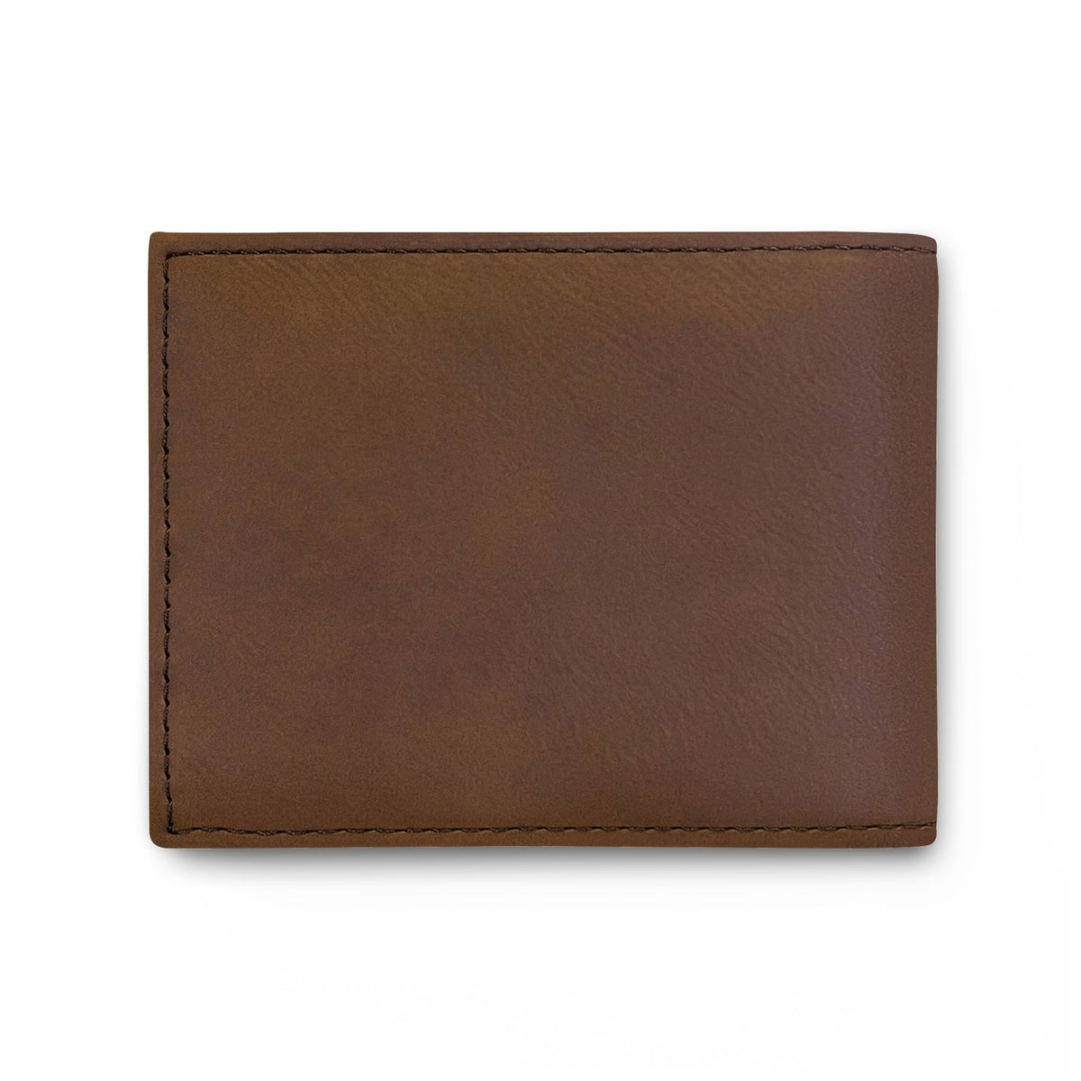 Leather Bi-Fold Wallet with Black Brushstroke Cross — Christian Gift