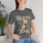 Beautiful In Its Time Floral Tee – Inspirational Vintage Flower Graphic T-Shirt