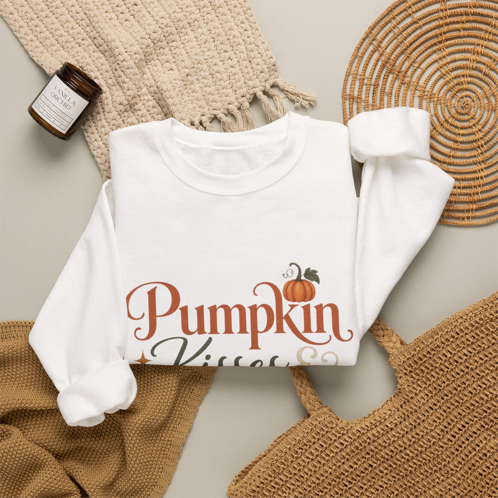 Sweatshirt — Pumpkin Kisses & Midnight Wishes Fall Crewneck