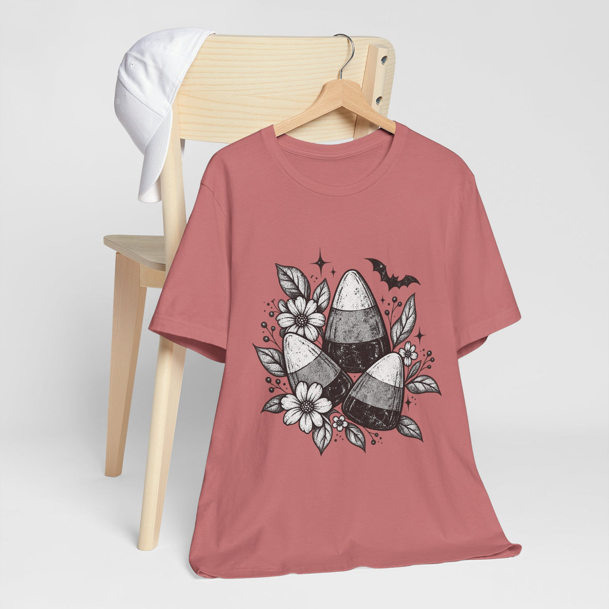 Candy Corn Floral Tee — Halloween Candy Corn Shirt