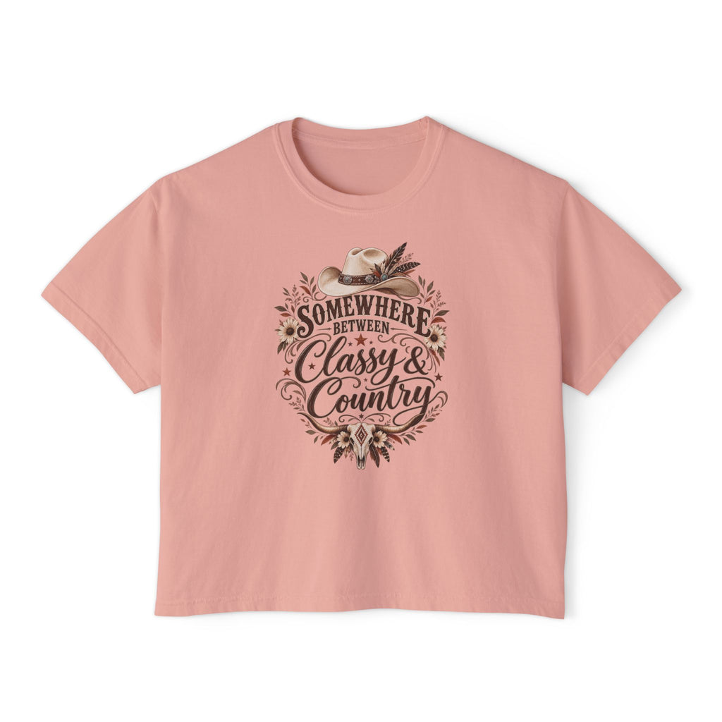 Somewhere Between Classy & Country Women's Boxy Tee
