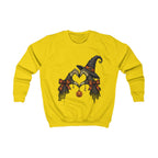 Kids Halloween Witch Heart Sweatshirt — Cute Pumpkin & Broom Graphic