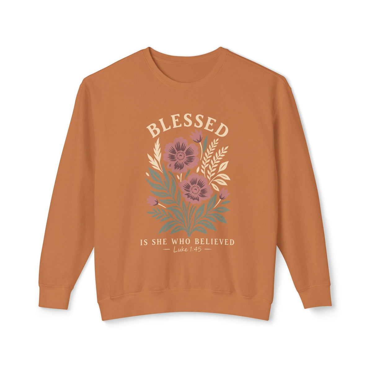 Blessed Floral Sweatshirt — Cozy Women's Crewneck with Vintage Flower Art