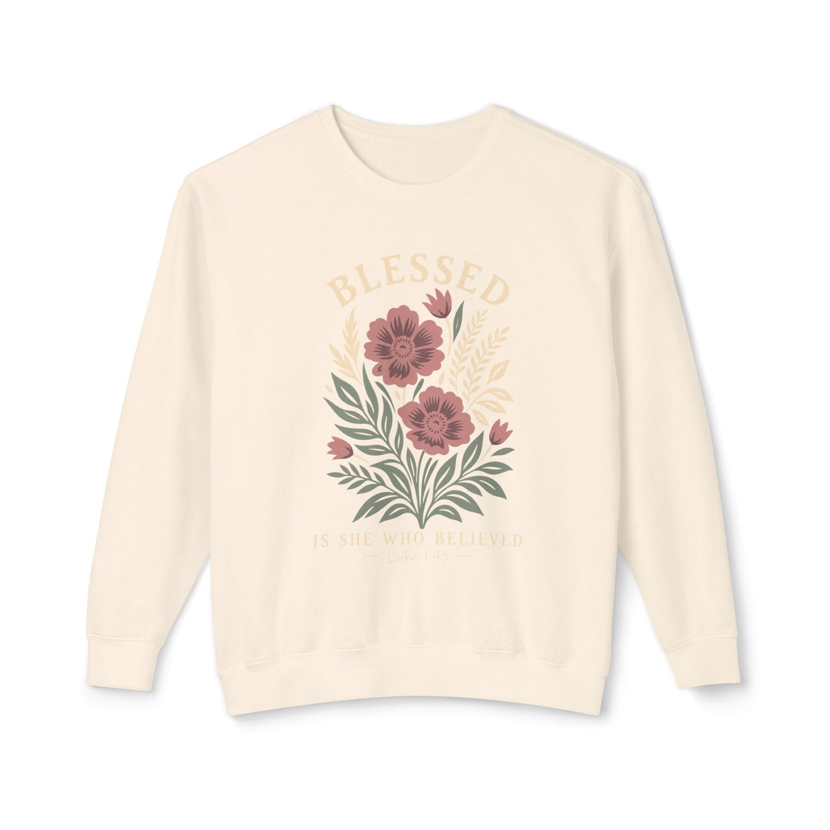 Blessed Floral Sweatshirt — Cozy Women's Crewneck with Vintage Flower Art