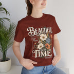 Beautiful In Its Time Floral Tee – Inspirational Vintage Flower Graphic T-Shirt