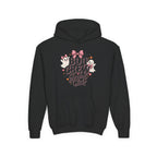Boo Crew Youth Hoodie — Cute Pink Ghost Halloween Sweatshirt for Kids