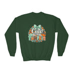 Youth Sweatshirt — "Cute as a Pumpkin" Fall Kids Crewneck