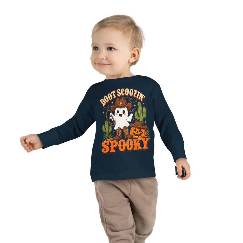 Boot Scootin Spooky Toddler Long Sleeve Tee