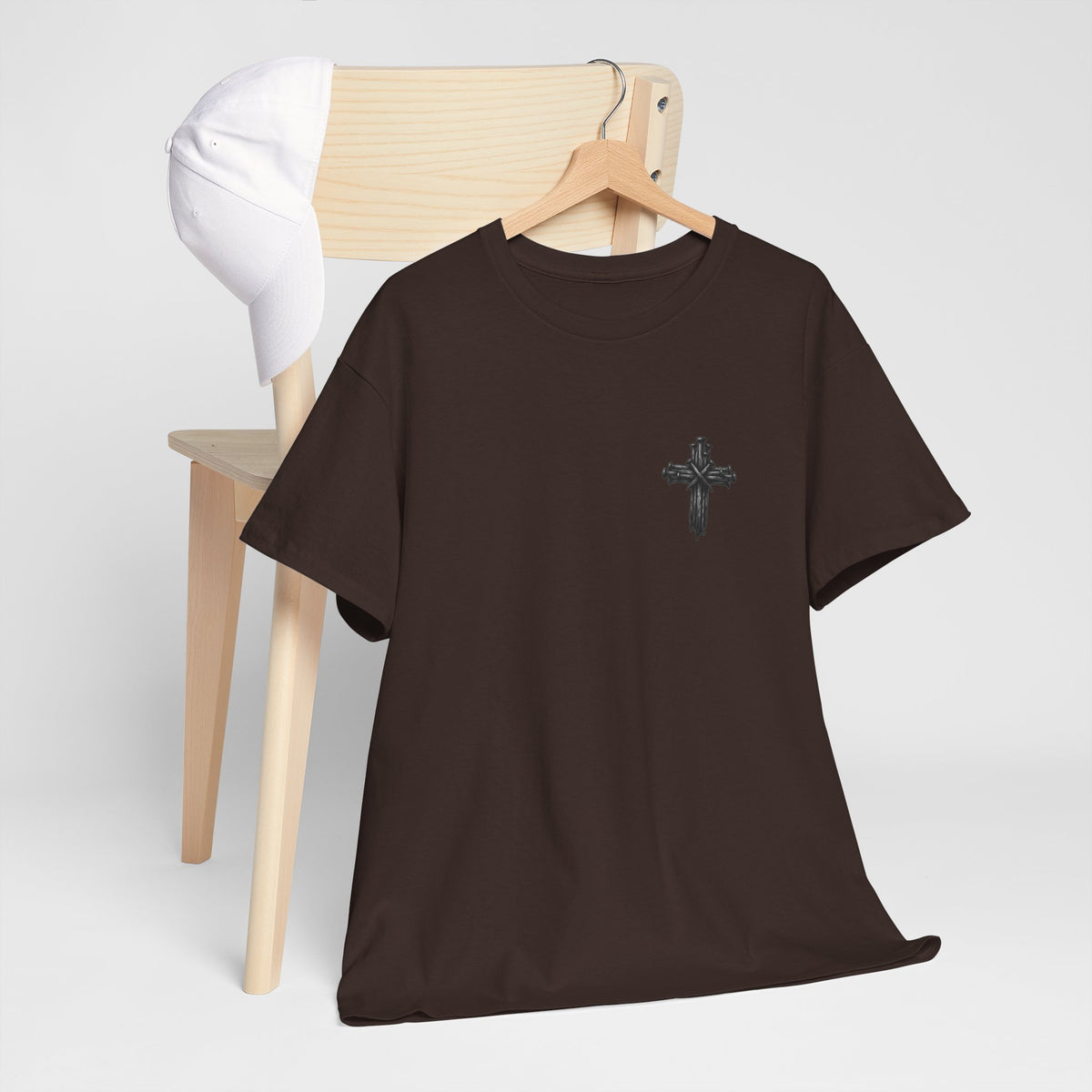 Christian Journey Tee — "Jesus is the Way" Map Back Print, Cross Chest Graphic