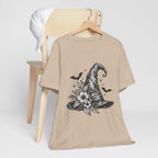 Witch Hat Floral Tee — Gothic Halloween Witchy T-Shirt