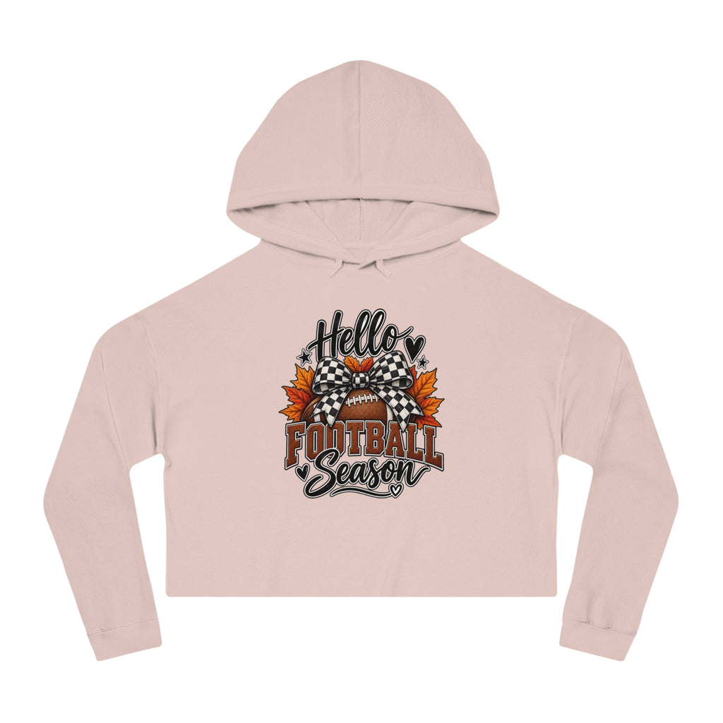 "Hello Football Season" Fall Game Day Sweatshirt Cropped Hoodie