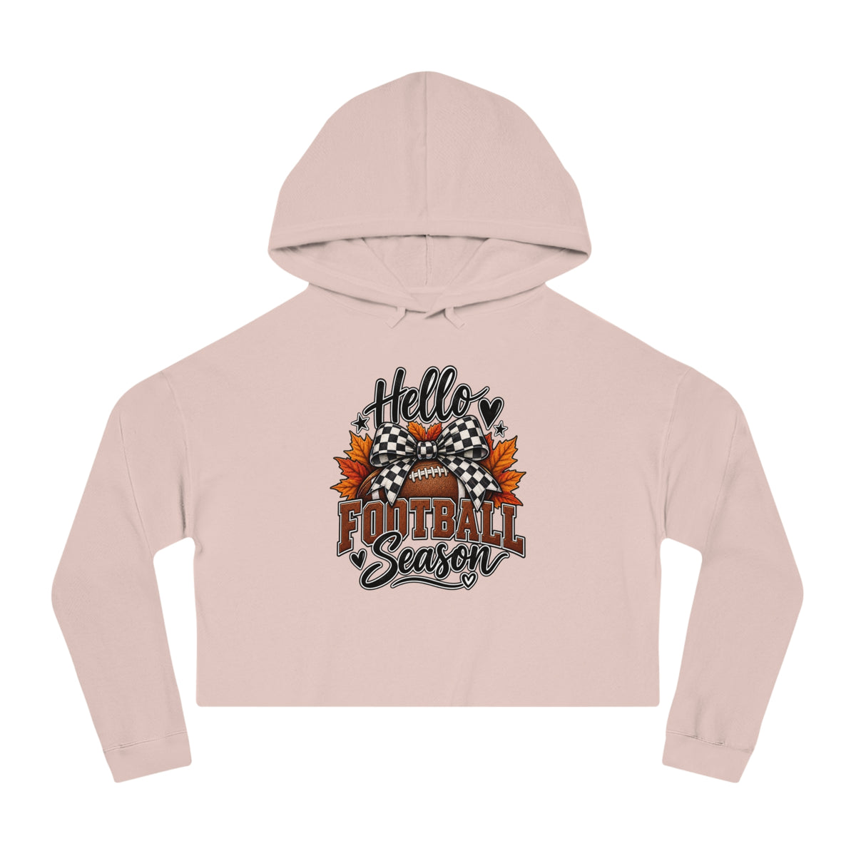 "Hello Football Season" Fall Game Day Sweatshirt Cropped Hoodie
