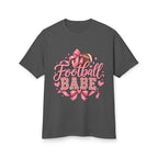 Football Babe T‑Shirt — Pink Cheerleader Football Design