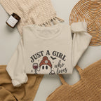 Halloween Wine Sweatshirt — “Just a Girl Who Loves Wine & Halloween” Crewneck