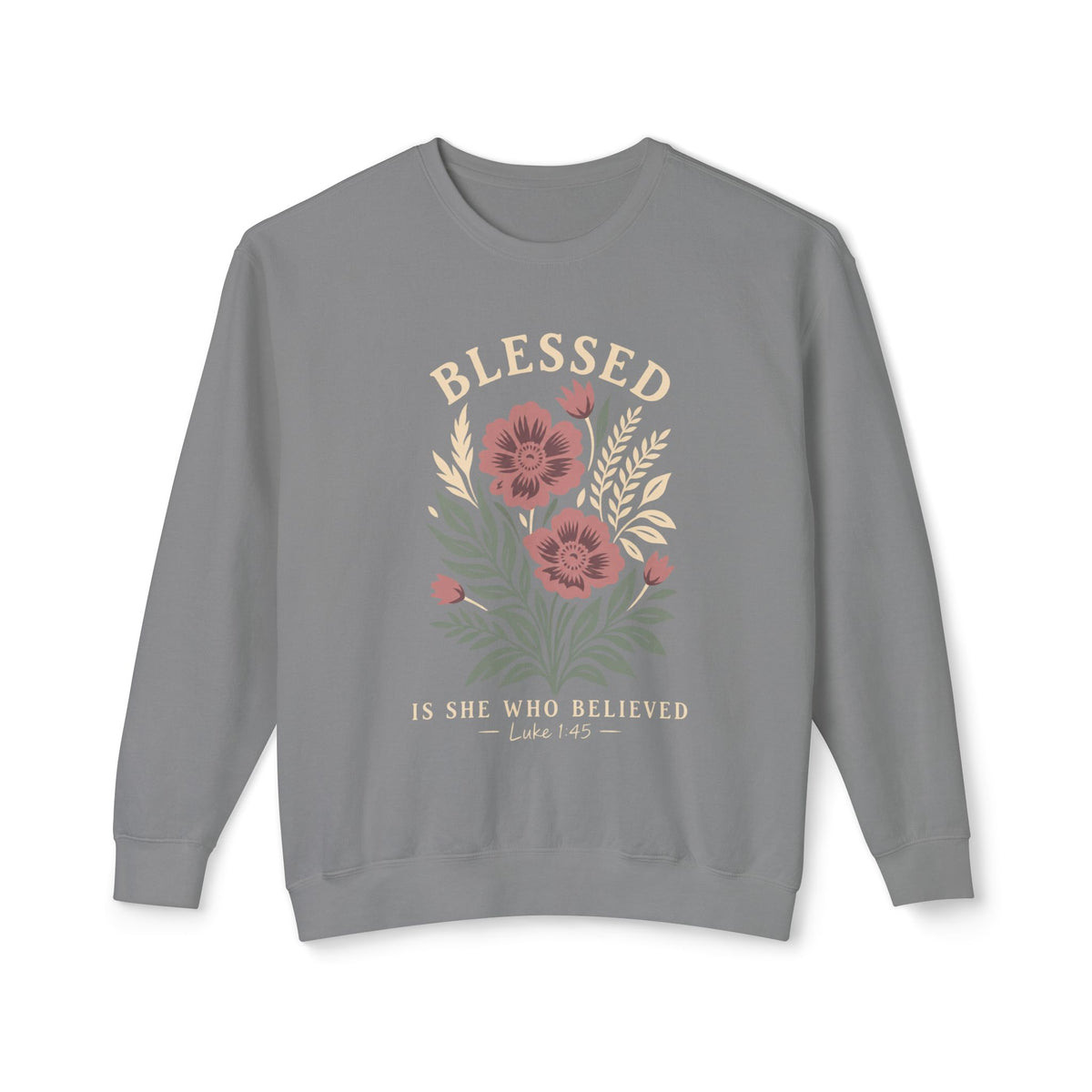 Blessed Floral Sweatshirt — Cozy Women's Crewneck with Vintage Flower Art