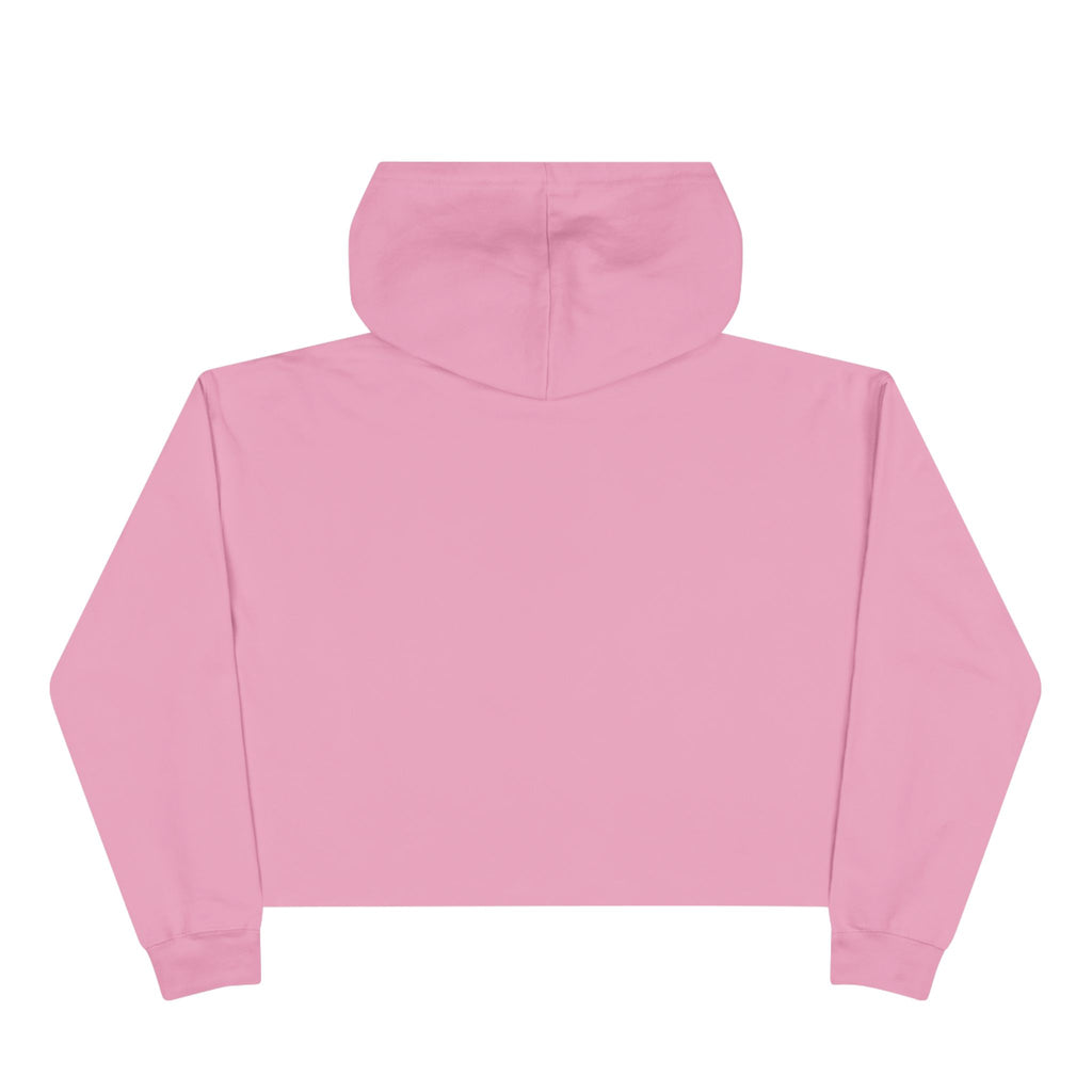 Saved by Grace & Caffeine Crop Hoodie — Christian Coffee Lover Graphic