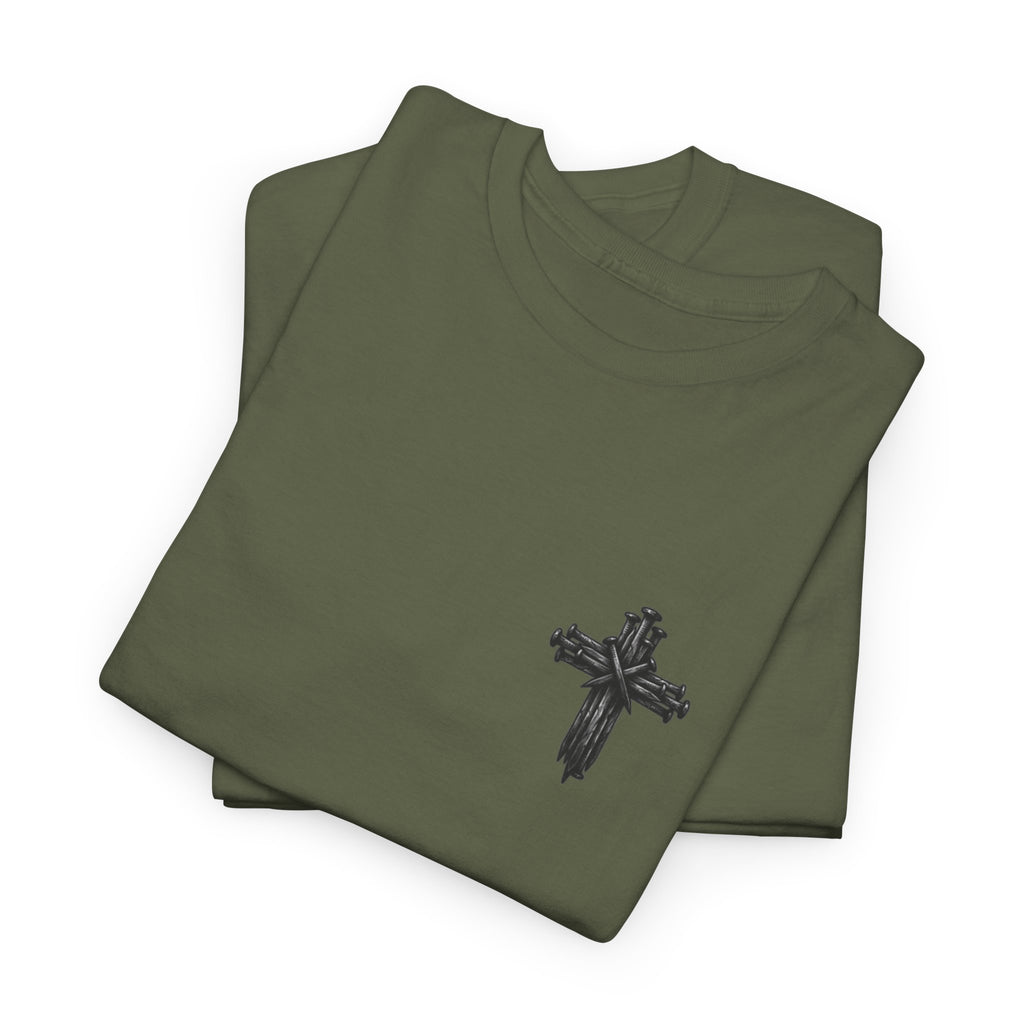 Christian Journey Tee — "Jesus is the Way" Map Back Print, Cross Chest Graphic