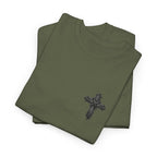 Christian Journey Tee — "Jesus is the Way" Map Back Print, Cross Chest Graphic