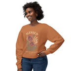 Blessed Floral Sweatshirt — Cozy Women's Crewneck with Vintage Flower Art