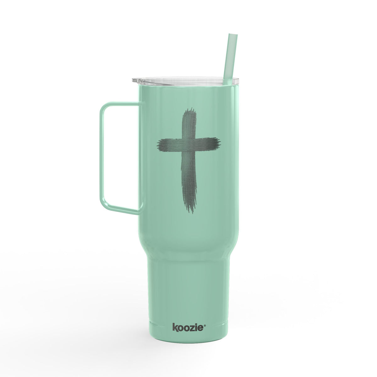 Engraved 40oz Cross Tumbler with Lid
