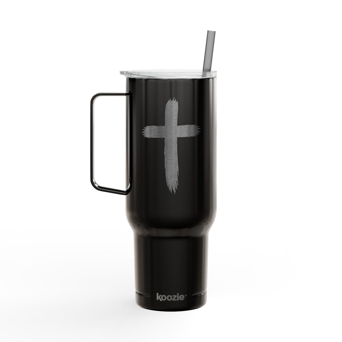Engraved 40oz Cross Tumbler with Lid
