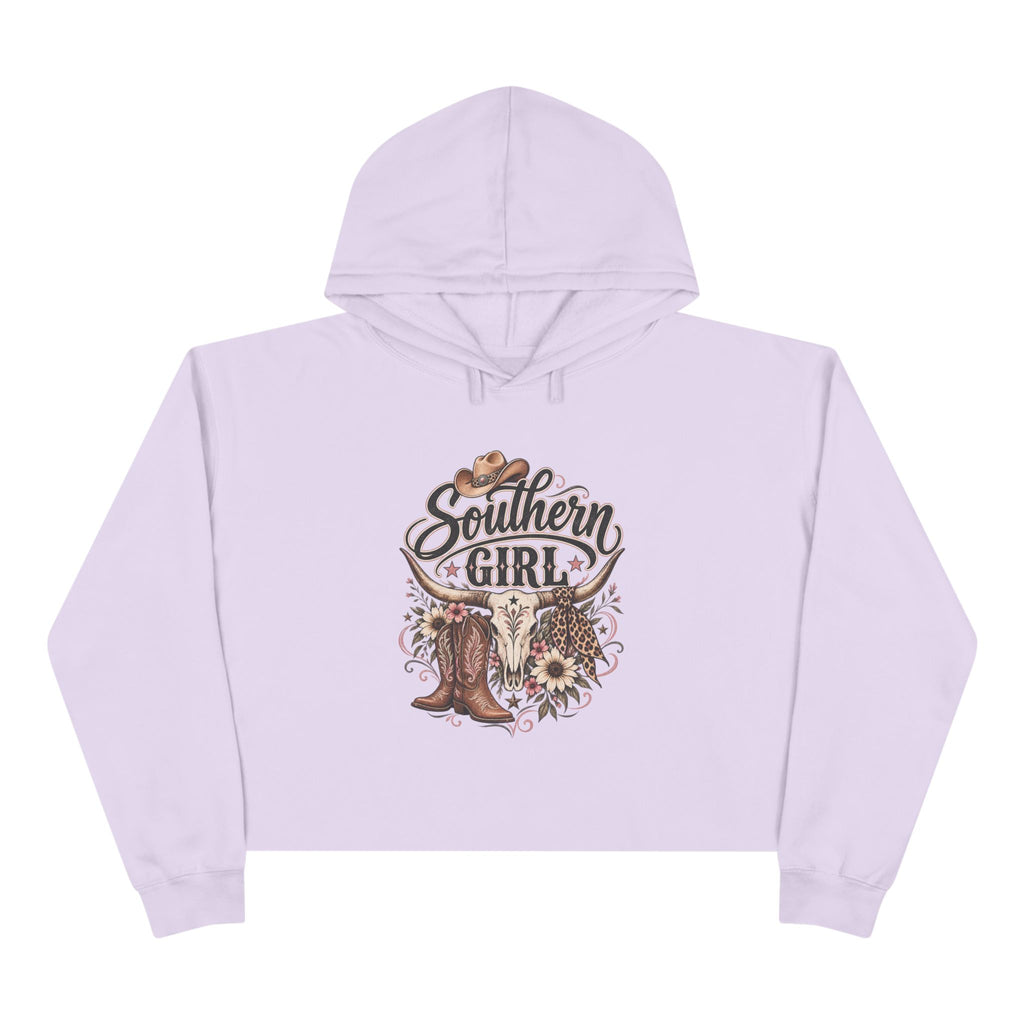 Southern Girl Crop Hoodie — Cowgirl Boots & Sunflower Western Crop Top