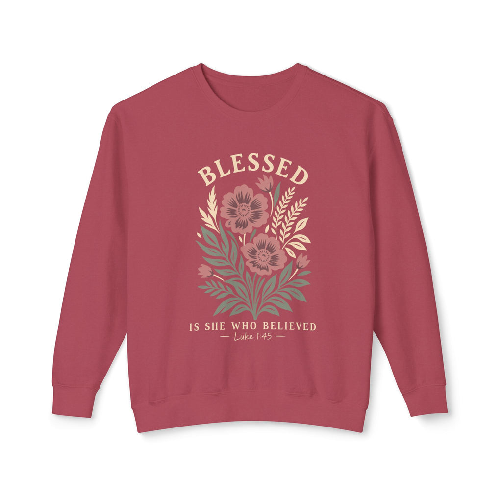 Blessed Floral Sweatshirt — Cozy Women's Crewneck with Vintage Flower Art