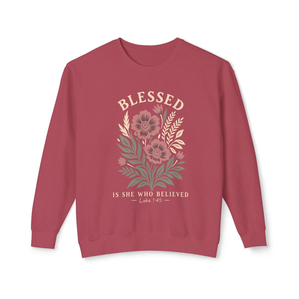 Blessed Floral Sweatshirt — Cozy Women's Crewneck with Vintage Flower Art