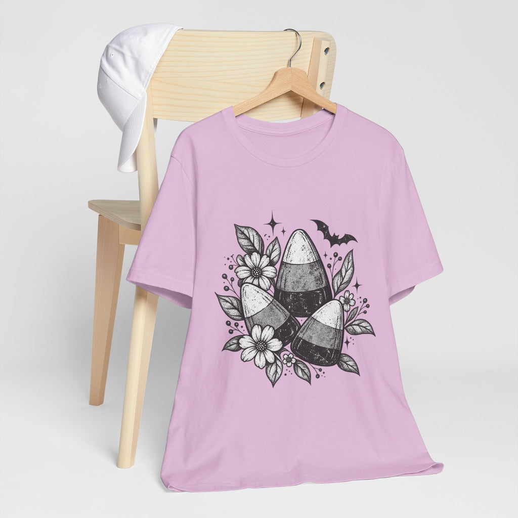 Candy Corn Floral Tee — Halloween Candy Corn Shirt