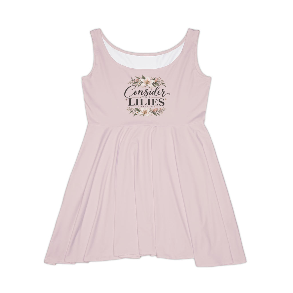 Consider Lilies Floral Skater Dress – Women's Floral Graphic AOP Dress