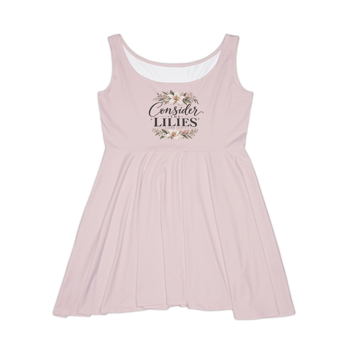 Consider Lilies Floral Skater Dress – Women's Floral Graphic AOP Dress
