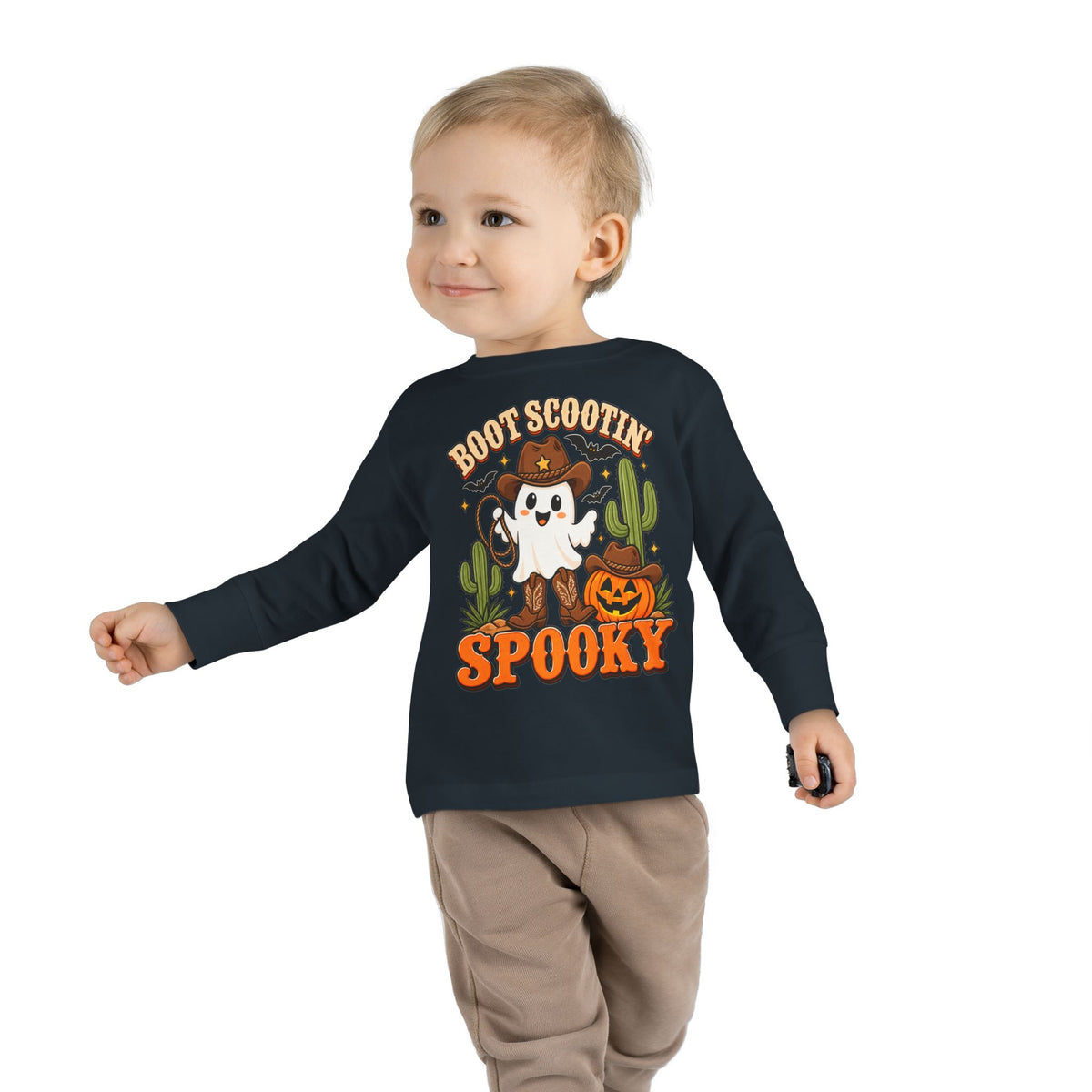Boot Scootin Spooky Toddler Long Sleeve Tee