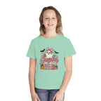 Youth Tee — "Creepin' It Cute" Halloween Ghost Graphic