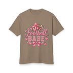 Football Babe T‑Shirt — Pink Cheerleader Football Design