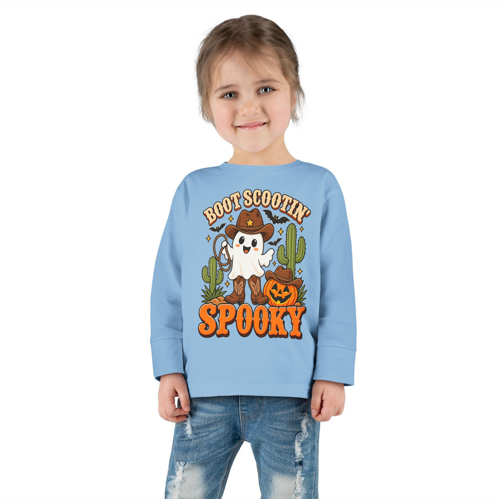 Boot Scootin Spooky Toddler Long Sleeve Tee