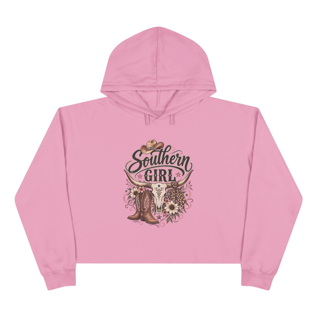 Southern Girl Crop Hoodie — Cowgirl Boots & Sunflower Western Crop Top