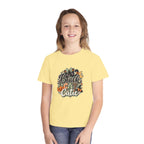 Youth Tee — "Black & Cute" Halloween Pumpkin Graphic