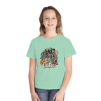 Youth Tee — "Black & Cute" Halloween Pumpkin Graphic