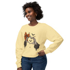 Halloween Skeleton Hands Crewneck Sweatshirt — Spooky Heart & Bat Design