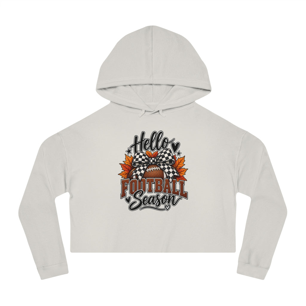 "Hello Football Season" Fall Game Day Sweatshirt Cropped Hoodie