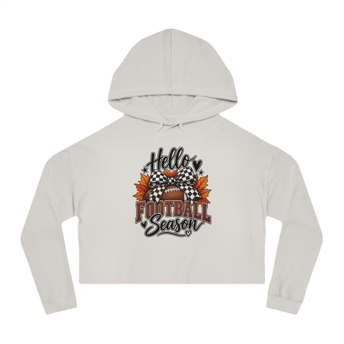"Hello Football Season" Fall Game Day Sweatshirt Cropped Hoodie