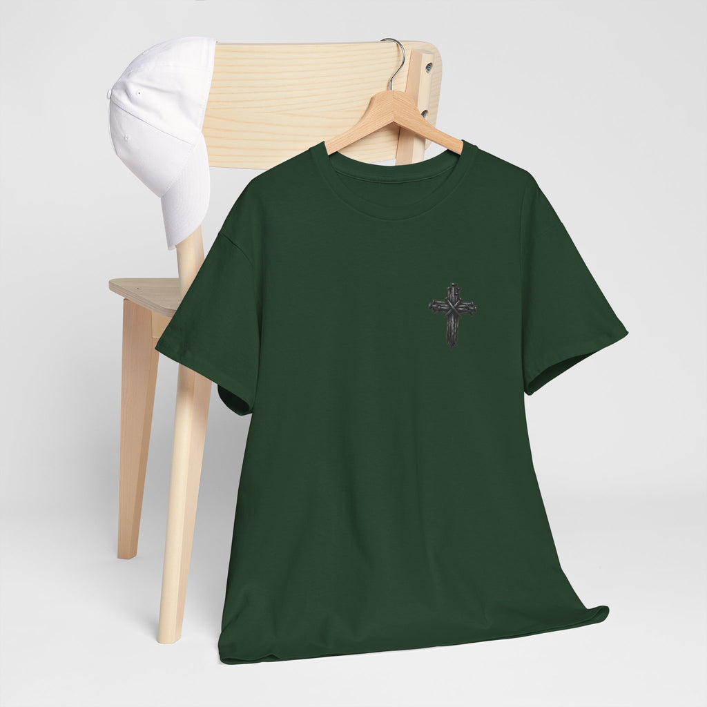 Christian Journey Tee — "Jesus is the Way" Map Back Print, Cross Chest Graphic